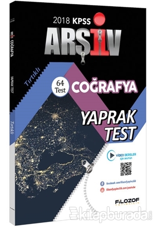 2018 KPSS Coğrafya Çek Kopar 64 Yaprak Test Video Destekli Kolektif