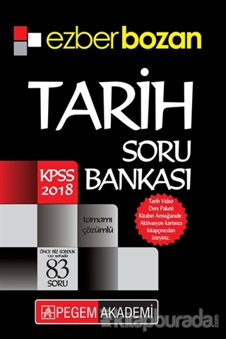 2018 KPSS Ezberbozan Tarih Soru Bankası Kolektif
