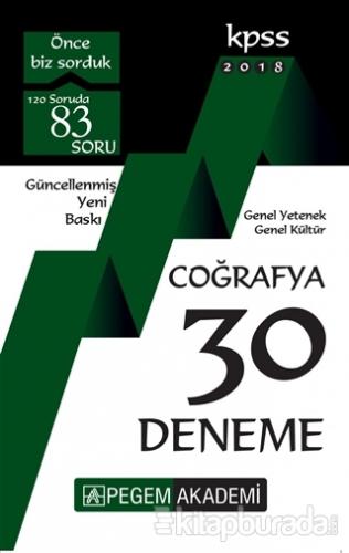 2018 KPSS Genel Yetenek Genel Kültür Coğrafya 30 Deneme