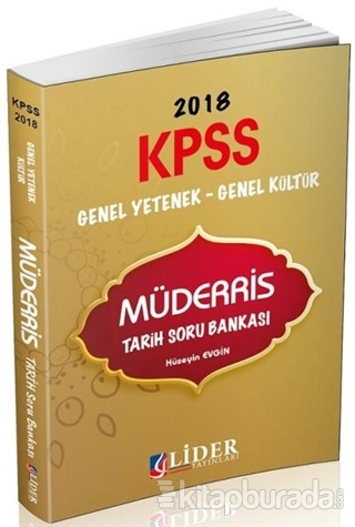 2018 KPSS Genel Yetenek Genel Kültür Müderris Tarih Soru Bankası Hüsey