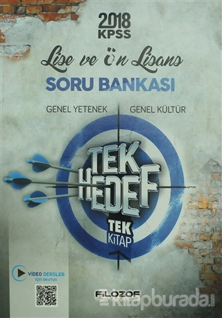 2018 KPSS Lise Ön Lisans Tek Hedef Genel Kültür Genel Yetenek Soru Bankası