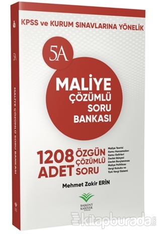 2018 KPSS ve Kurum Sınavları İçin Maliye Çözümlü Soru Bankası Mehmet Z