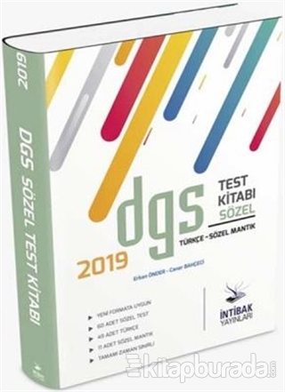 2019 DGS Sözel Test Kitabı