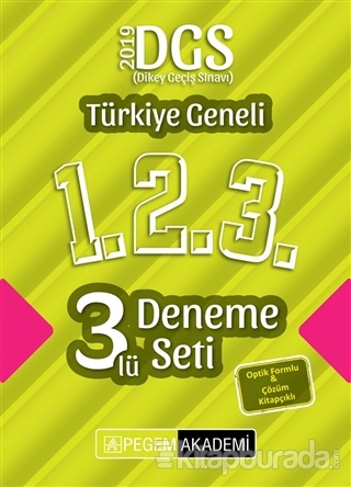 2019 DGS Türkiye Geneli Deneme (1.2.3) 3'lü Deneme Seti Kolektif