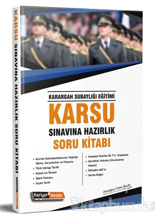 2019 Karsu Karargah Subaylığı Sınavına Hazırlık Soru Kitabı
