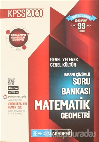 2020 KPSS Genel Yetenek Genel Kültür Tamamı Çözümlü Soru Bankası - Matematik Geometri