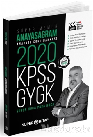 2020 Süper Memur KPSS - GYGK Anayasagram Anayasa Soru Bankası Paşa Hoc