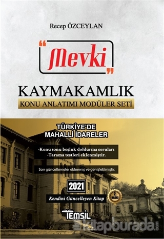 2021 Mevki Kaymakamlık Konu Anlatımı Modüler Seti - Türkiye'de Mahalli