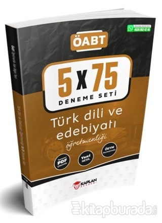 2022 ÖABT Türk Dili ve Edebiyatı Öğretmenliği 5x75 Deneme Tamamı PDF Çözümlü