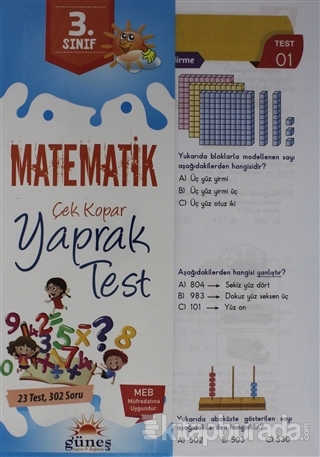 3. Sınıf Matematik Çek Kopar Yaprak Test Kolektif