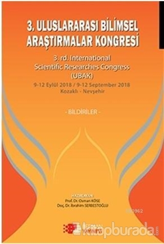 3. Uluslararası Bilimsel Araştırmalar Kongresi