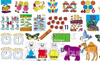 42 Parça Puzzle - Sayılar - Renkler - Şekiller Kolektif