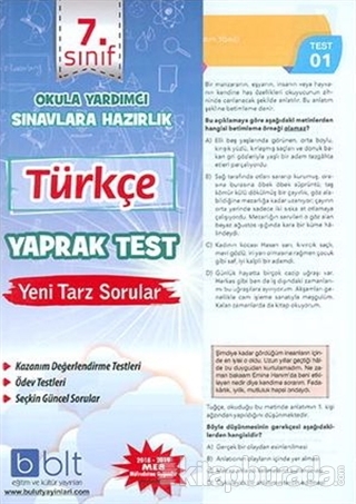 7. Sınıf Türkçe Yaprak Test Kolektif
