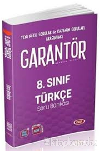 8. Sınıf Garantör Türkçe Soru Kitabı