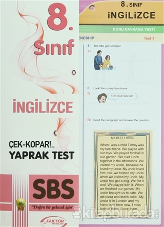 8. Sınıf SBS İngilizce Çek-Kopar Yaprak Test Kolektif