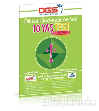 Adeda - DGS Dikkati Güçlendirme Seti 10 Yaş Test Görsel Algı Testi