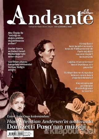 Andante Müzik Dergisi Sayı: 111 Yıl: 13 Ocak 2016