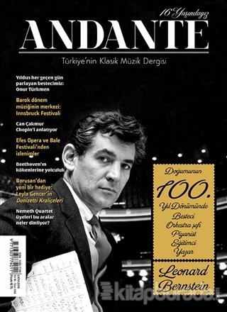 Andante Müzik Dergisi Sayı: 144 Yıl: 16 Ekim 2018