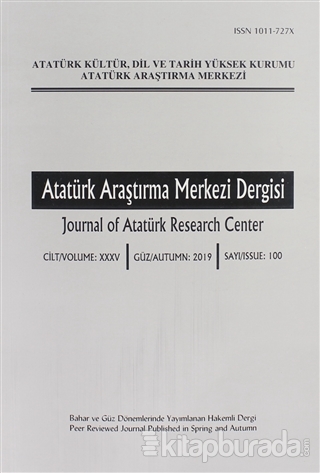 Atatürk Araştırma Merkezi Dergisi Sayı: 100