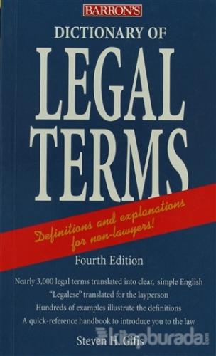 Barron's Dictionary of Legal Terms Steven H. Gifis