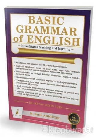 Basic Grammar of English %15 indirimli M. Fatih Adıgüzel