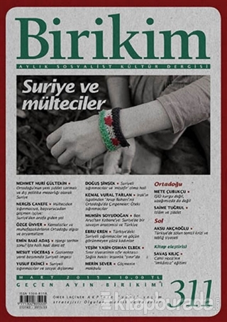 Birikim Aylık Sosyalist Kültür Dergisi Sayı: 311