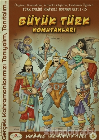 Büyük Türk Komutanları  Hikayeli Boyama Kitabı 5