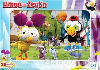 CA Games Limon ile Zeytin - Frame Puzzle 1 - Mavi (35 Parça)