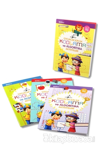 Çocuklar İçin İlk Kodlama ve Algoritma Aktiviteleri - 4 Kitap Set