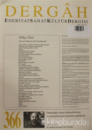 Dergah Edebiyat Kültür Sanat Dergisi Sayı: 366 Ağustos 2020 Kolektif