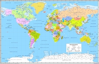 Dünya Haritası Duvar Halısı