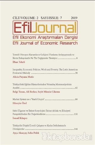 Efil Ekonomi Araştırmaları Dergisi Cilt: 2 Sayı: 7 Kolektif