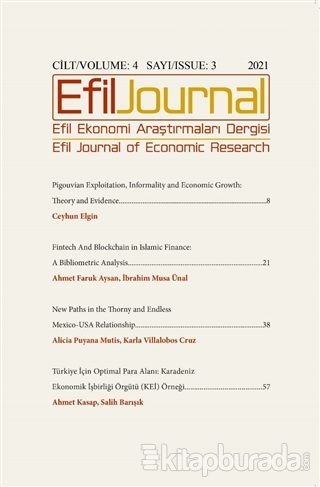 Efil Ekonomi Araştırmaları Dergisi; Cilt: 4 Sayı: 3