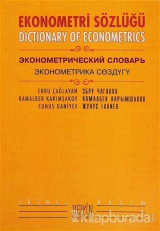 Ekonometri Sözlüğü %15 indirimli Cunus Ganiyev