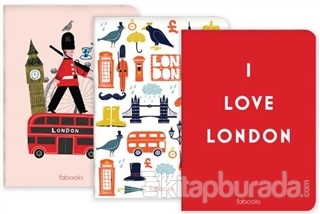 Fabooks I Love London Defter (3'lü Set)