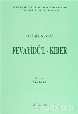 Fevayidü'l-Kiber Ali Şir Nevai
