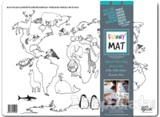 Funny Mat - Dünya Dilsiz Haritası - Hayvanlar Alemi Kolektif