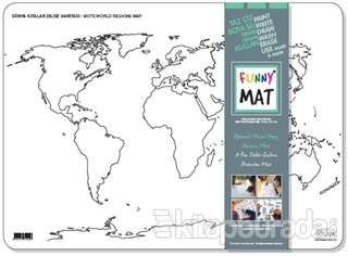 Dünya Kıtalar Dilsiz Haritası - Funny Mat