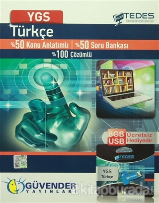 YGS Türkçe Konu Anlatımlı Soru Bankası 8 GB USB Hediyeli %15 indirimli