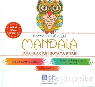 Hayvan Figürleri - Mandala Çocuklar İçin Boyama Kitabı Kolektif