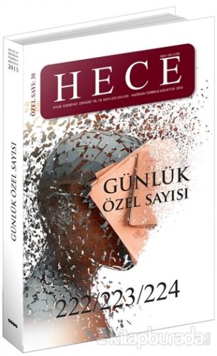 Hece Aylık Edebiyat Dergisi Günlük Özel Sayı: 30 - 222/223/224 Kolekti
