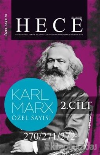 Hece Aylık Edebiyat Dergisi Karl Marx Özel Sayısı:  38 - 270/271/272 Cilt 2