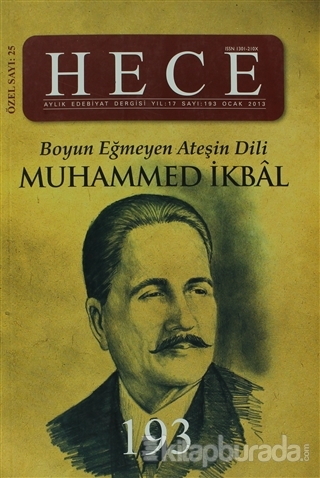 Hece Aylık Edebiyat Dergisi Muhammed İkbal Özel Sayısı: 25 - 193 (Ciltsiz)