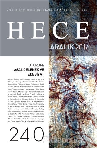 Hece Aylık Edebiyat Dergisi Sayı : 240 - Aralık 2016