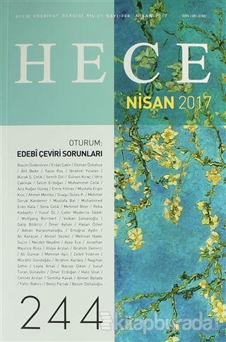 Hece Aylık Edebiyat Dergisi Sayı: 244 - Nisan 2017
