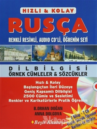 Hızlı ve Kolay Rusça Kasetli Öğrenim Seti (2 Kitap - 7 CD)