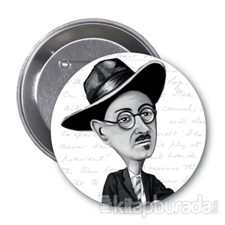 James Joyce (Karikatür) - Rozet