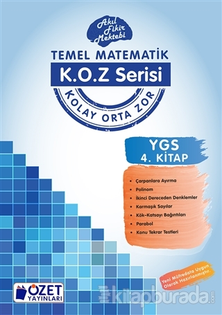 K.O.Z Serisi YGS Matematik 4. Kitap