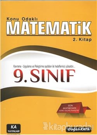 Konu Odaklı Matematik 9. Sınıf 2. Kitap