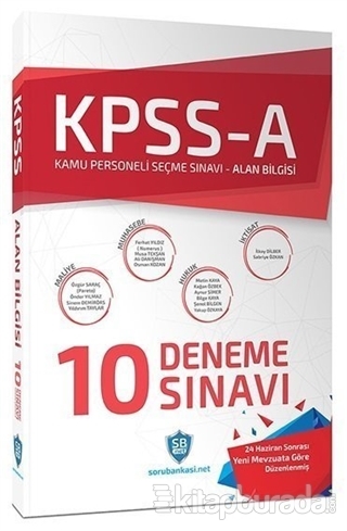 KPSS-A 10 Deneme Sınavı